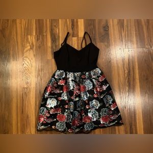 Macys Teeze Me Sequin Floral Party Cocktail Evening Prom Dress